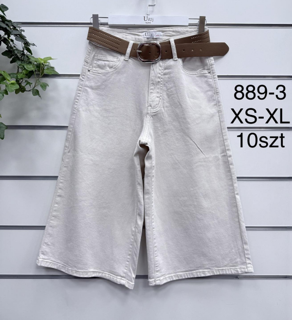 Rybaczki damskie jeans Roz XS-XL, 1 Kolor .Paczka 10 szt